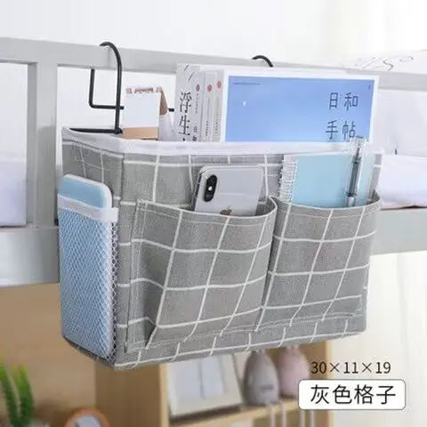 Bedside Organizer Storage Pocket – Hanging Caddy for Dorm Rooms, Bed Rails, Bedroom &amp; Kitchen Storage
