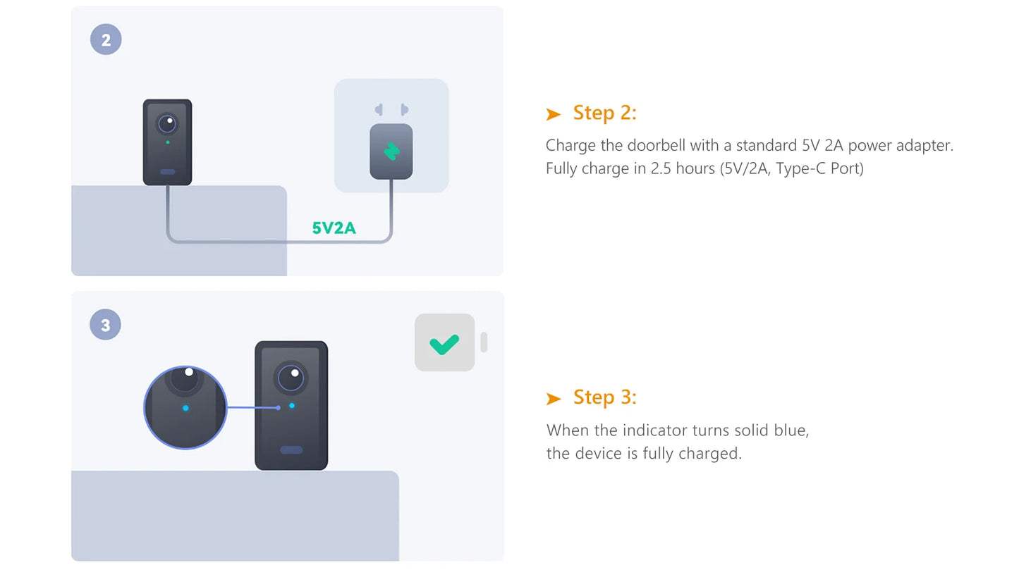 IMOU Video Doorbell 2S with Chime, Rechargeable 5000mAh Battery, Human Motion Detection, Two-Way Audio, Waterproof, Fully Wireless