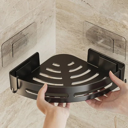 No-Drill Bathroom Organizer Shelves Kitchen Corner Rack for Shampoo, Makeup, Shower, and Towel Storage