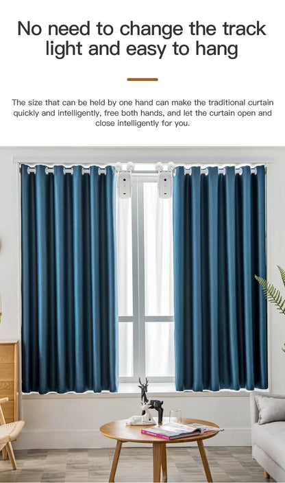 Smart WiFi/Bluetooth Curtain Opener – Automatic Electric Curtain Robot for Roman Rod & Track with Remote App Control