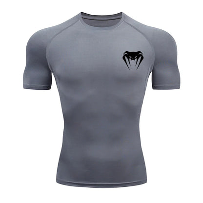 Men's Compression Workout T-Shirt – Short Sleeve Quick-Dry Gym Top for Bodybuilding, Running &amp; Sports Training &nbsp;