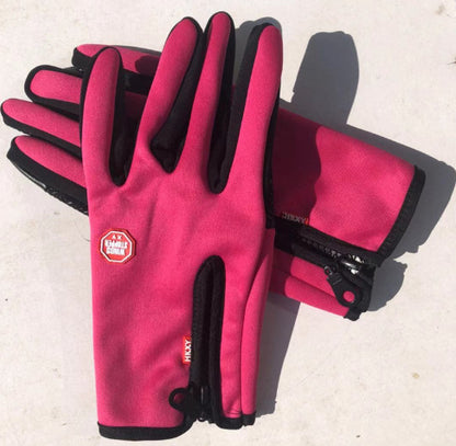 Touchscreen Full-Finger Winter Ski Gloves with Zipper