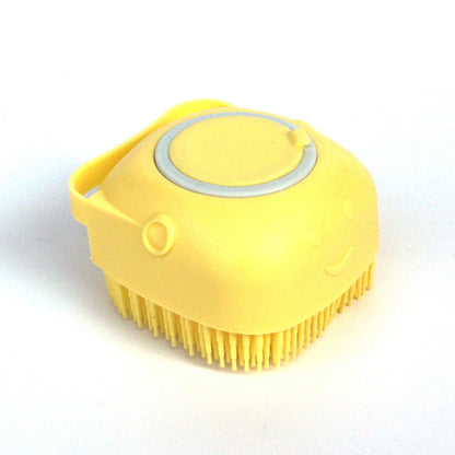 Silicone Pet Bath & Massage Gloves – 2-in-1 Grooming Brush with Shampoo Dispenser for Dogs & Cats