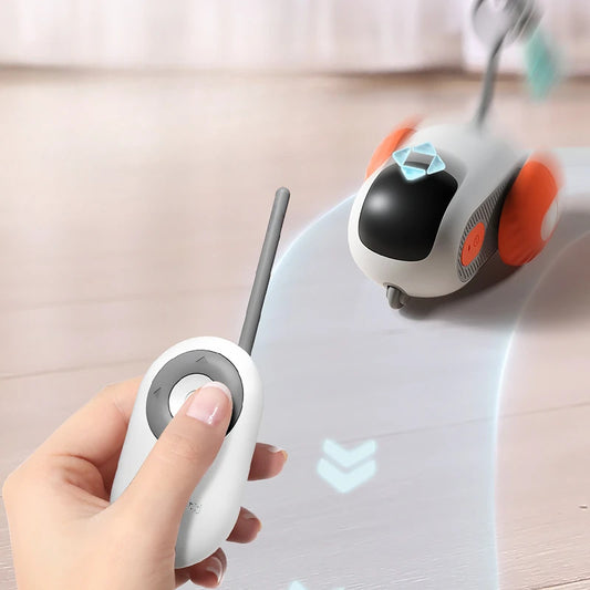 Remote Control Interactive Cat Toy Car – USB Charging, Self-Moving Smart Chaser for Indoor Play