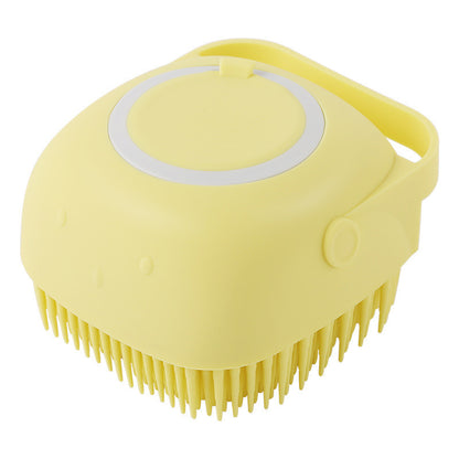 Silicone Pet Bath & Massage Gloves – 2-in-1 Grooming Brush with Shampoo Dispenser for Dogs & Cats