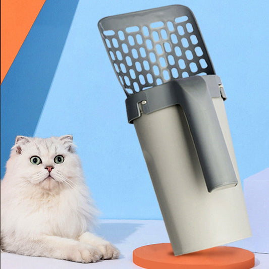 Cat Litter Scoop with Integrated Waste Storage Box – Lazy Shovel Set