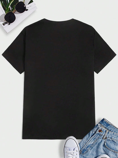 Men's Halloween Ghost & Pumpkin Print Casual Boosch T-Shirt