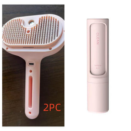 Self-Cleaning Pet Comb with Built-In Mist – Hair Remover & Grooming Brush for Dogs & Cats