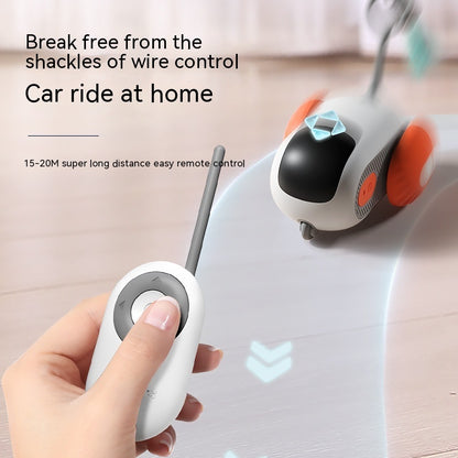 Remote Control Interactive Cat Toy Car – USB Charging, Self-Moving Smart Chaser for Indoor Play