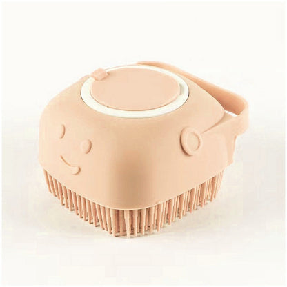 Silicone Pet Bath & Massage Gloves – 2-in-1 Grooming Brush with Shampoo Dispenser for Dogs & Cats