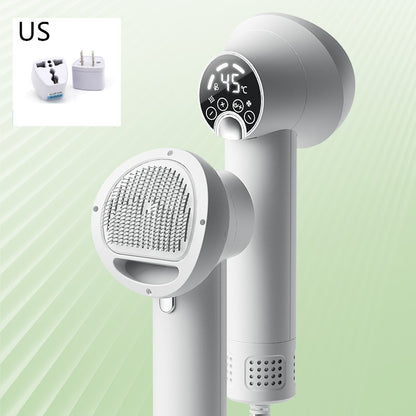 Smart Pet Hair Dryer – Quiet Blow Dryer & Grooming Comb for Dogs & Cats, Safe & Efficient Drying