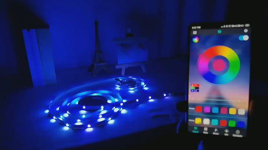 RGB LED Strip Lights with Music Sync – Flexible Lighting Ribbon for Room, Bedroom, and TV Backlight Decoration (10m/20m/30m)