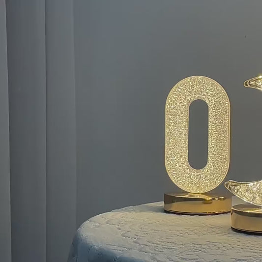 3D Crystal Track Night Light with Touch Control – USB Rechargeable LED Bedside Lamp for Girls’ Room &amp; Home Aesthetic Decor