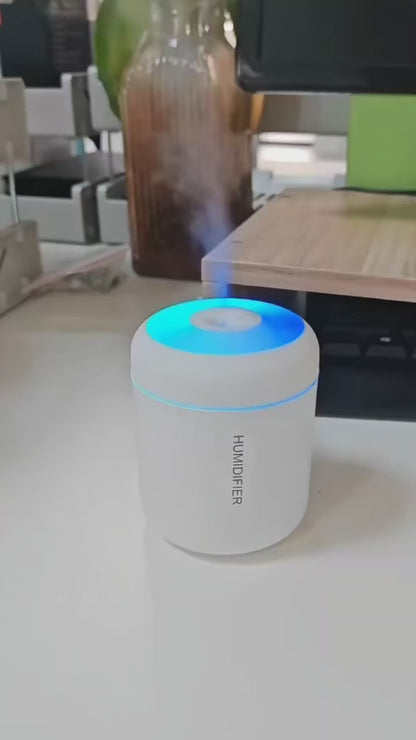 Mini USB Electric Air Humidifier 180ML with Aroma Diffuser, Essential Oil Purifier, and Aromatherapy Mist for Home and Bedroom