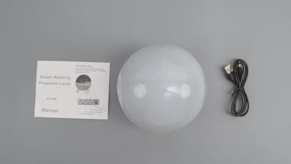 Rotating Starry Sky Night Light Projector – Galaxy Moon Lamp for Baby Nursery, Bedroom Decor &amp; Table Lighting