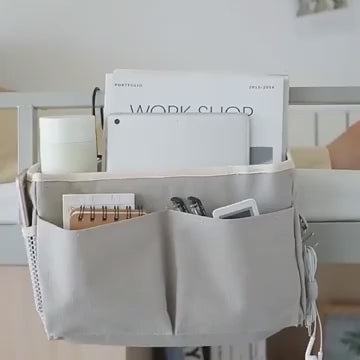 Bedside Organizer Storage Pocket – Hanging Caddy for Dorm Rooms, Bed Rails, Bedroom &amp; Kitchen Storage