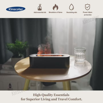 Colorful Flame Effect Aroma Diffuser with Ultrasonic Cool Mist Humidifier and Essential Oil Timer