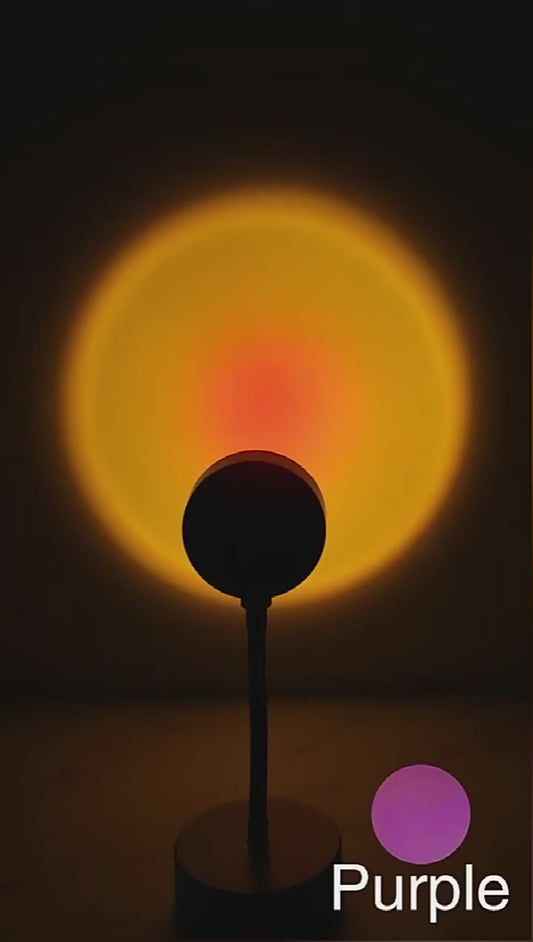 USB Sunset Projection Lamp – Ambient Mood Light for Bedroom, Living Room, Bar, and Photography Backdrops &nbsp;